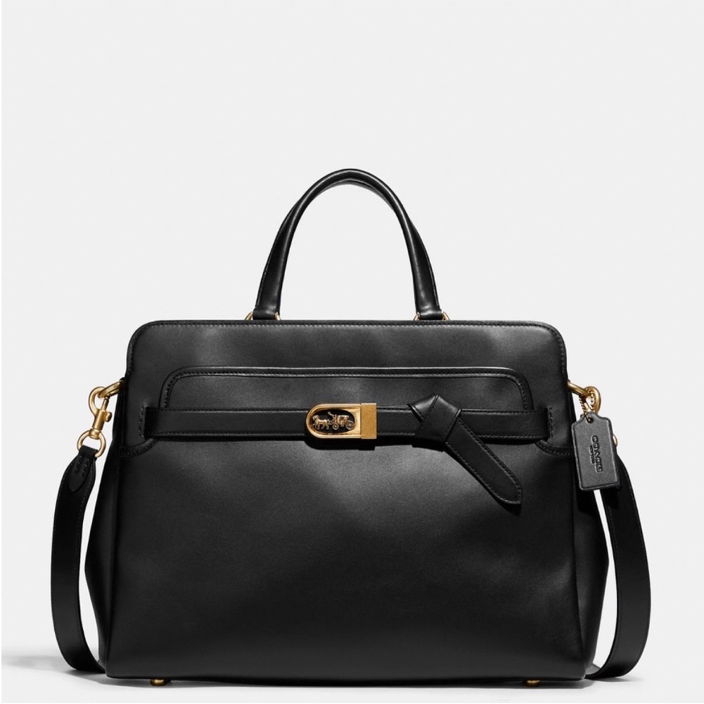 Coach Tate Carryall 38 (Black Leather)